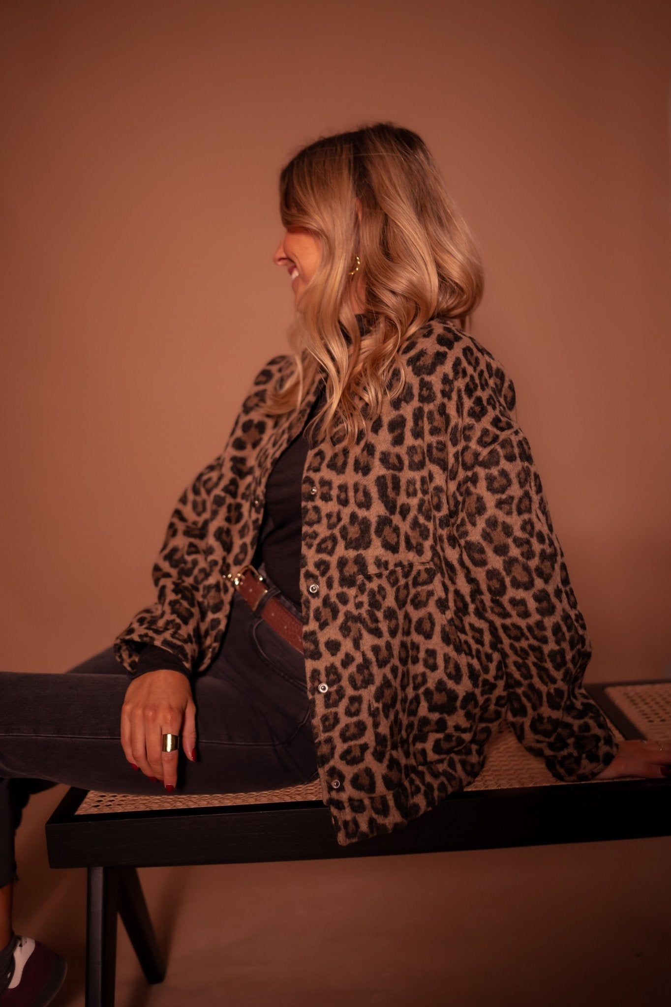 Luna | Jaqueta da moda com estampa de leopardo