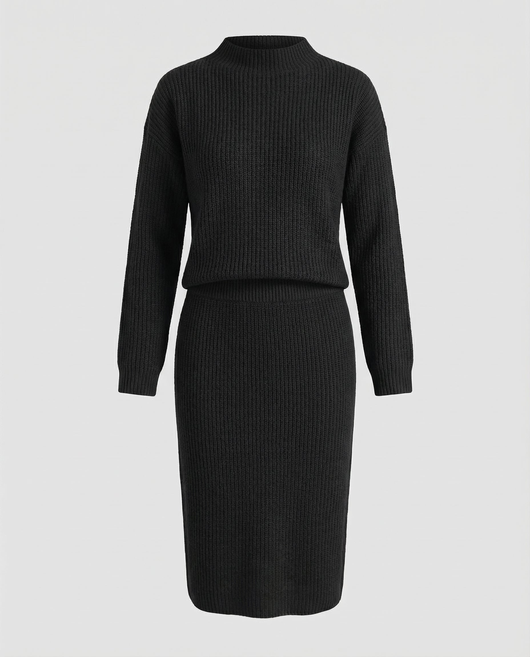 Madalena | Conjunto de Malha Mulher Pullover e Saia Midi