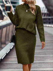 Madalena | Conjunto de Malha Mulher Pullover e Saia Midi