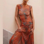 Conjunto de Body e Saia em Malha Ripple Glow