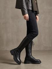 Margarida | Botas Chelsea Cano Alto Mulher Atacadores Sola Plataforma