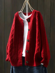 Margarida | Cardigan de Malha Mulher Oversized com Botões