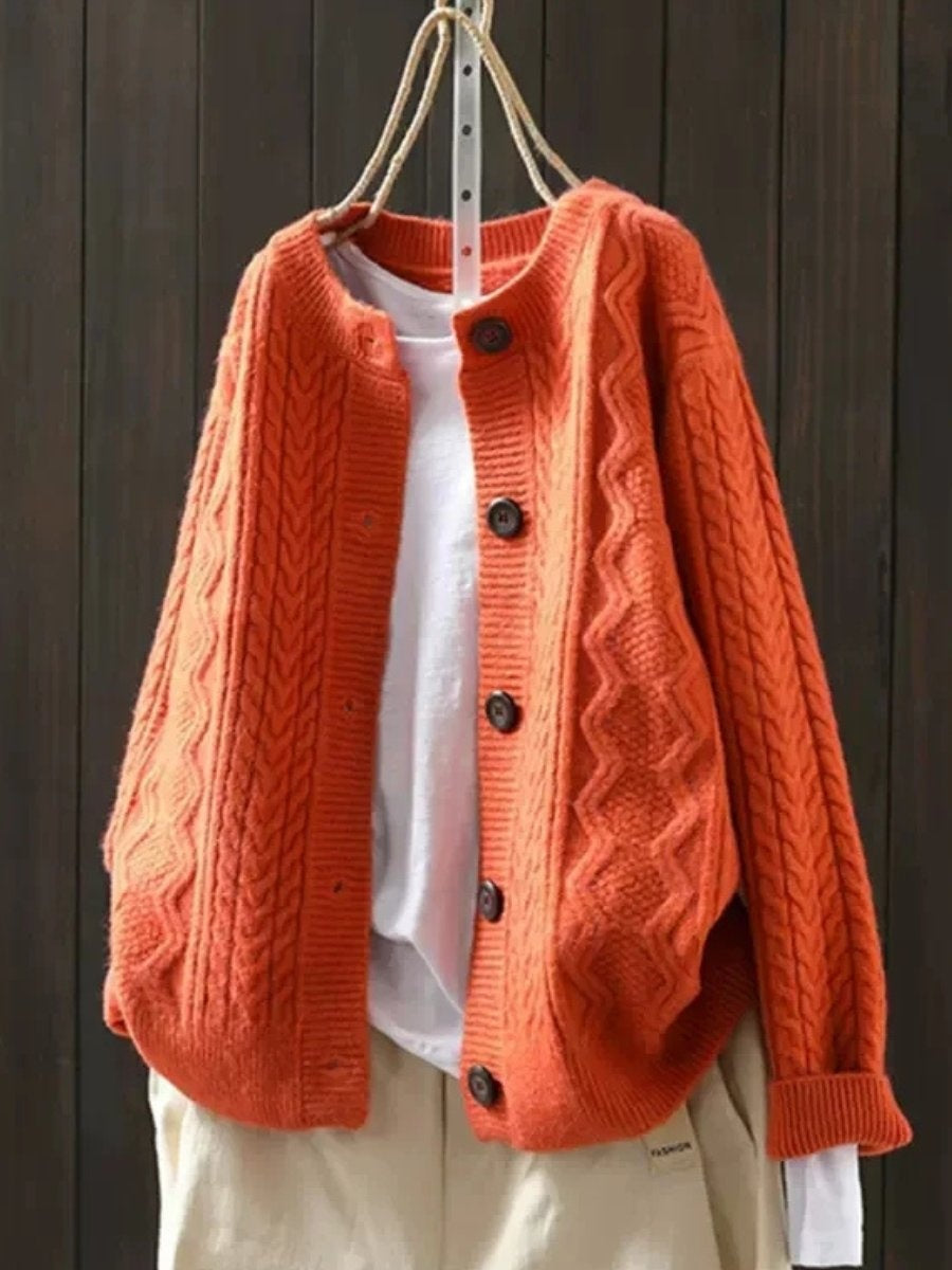 Margarida | Cardigan de Malha Mulher Oversized com Botões