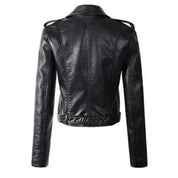 Mariana | Jaqueta Biker de Couro Sintético Mulher com Cinto