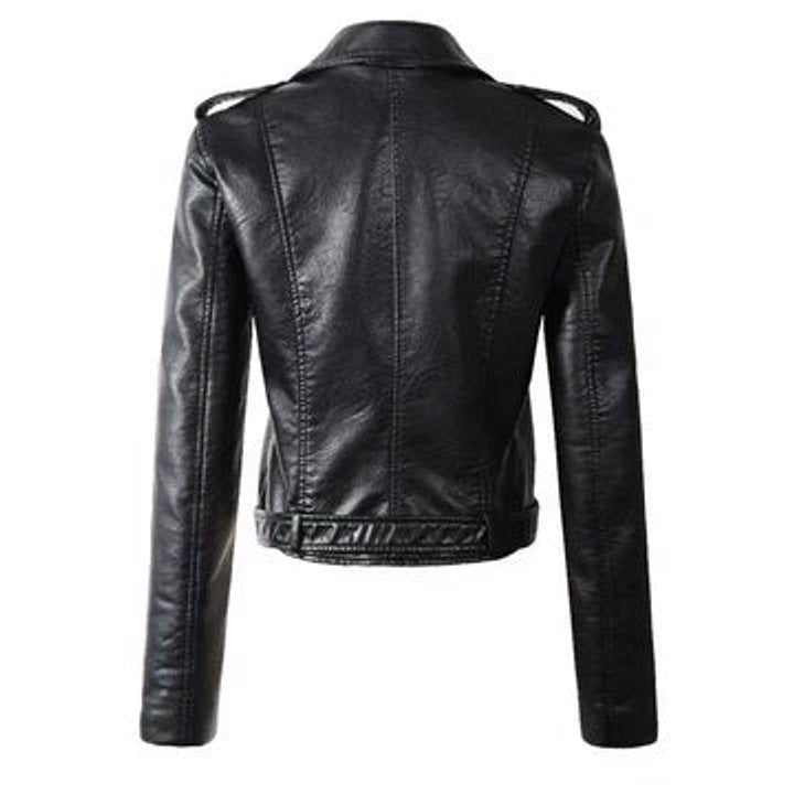 Mariana | Jaqueta Biker de Couro Sintético Mulher com Cinto