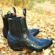 Marta | Botas Cowboy de Pele Mulher Botim Bico Fino