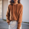 Marta | Hoodie de Malha com Capuz Mulher Manga Longa