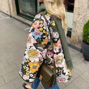 Matilde | Casaco Acolchoado Floral Mulher Puffer Estampado