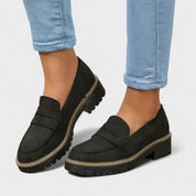 Daniela | Mocassins Confortáveis em Preto e Bege, do 35 ao 42