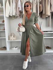 Ivanka | Vestido jeans brilhante