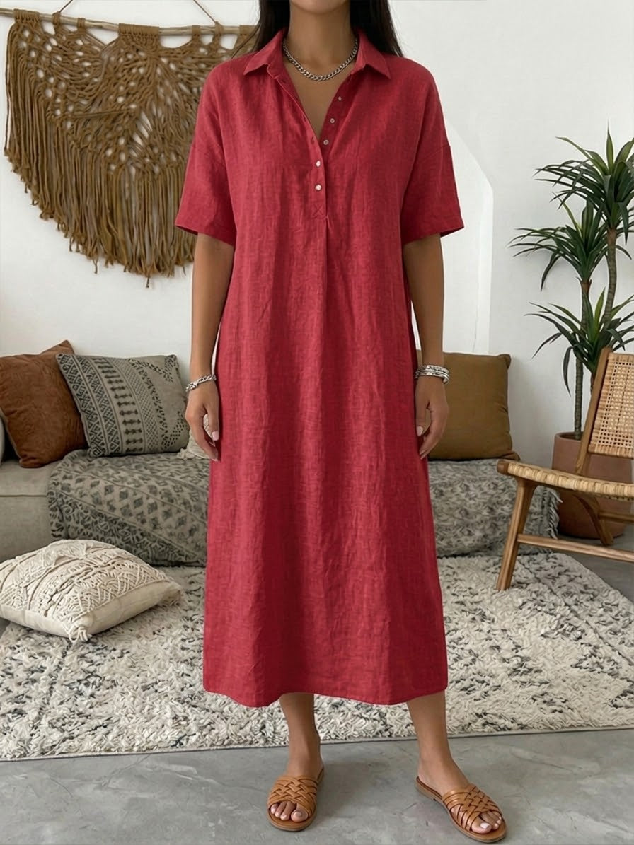 Ana | Vestido Polo em Linho e Algodão