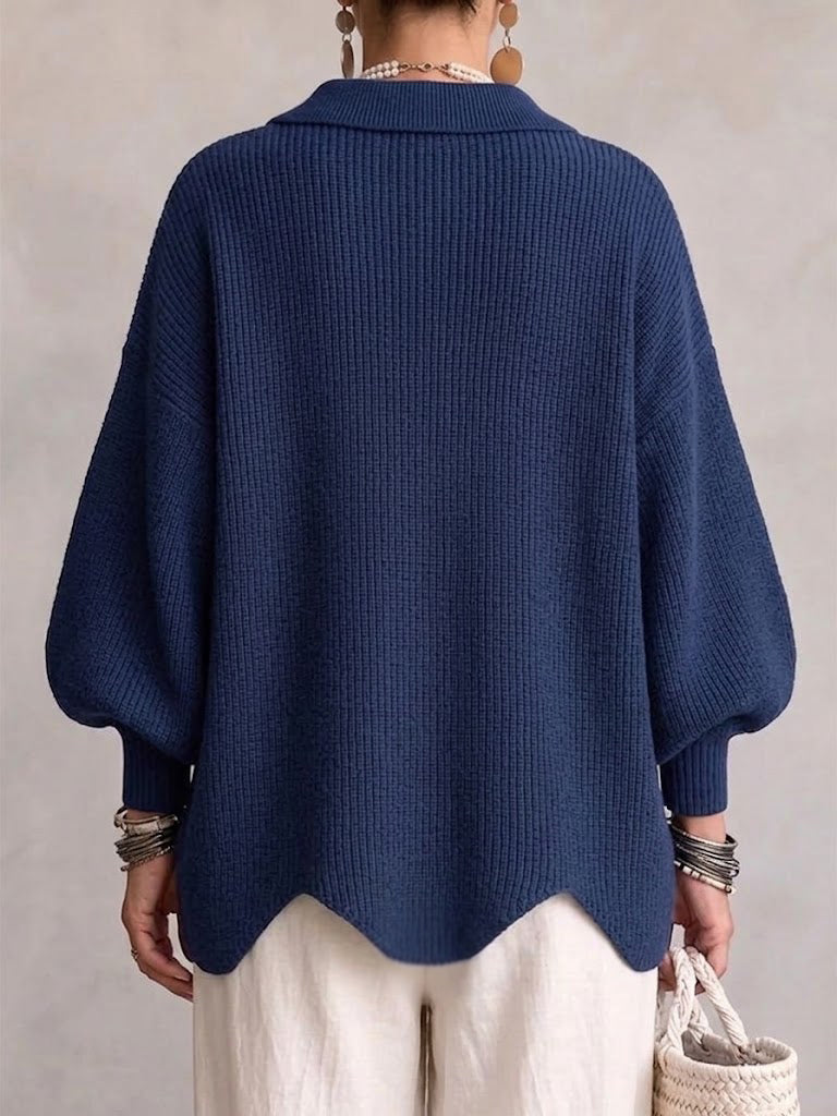 Victoire | Cárdigan oversized com grandes botões dourados para Mulher