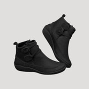 Patrícia | Botas de Pele Rasas Mulher Tornozelo com Tiras