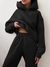 Patrícia | Conjunto Sweatshirt com Capuz Mulher Calças de Treino