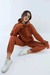 Patrícia | Conjunto Sweatshirt com Capuz Mulher Calças de Treino