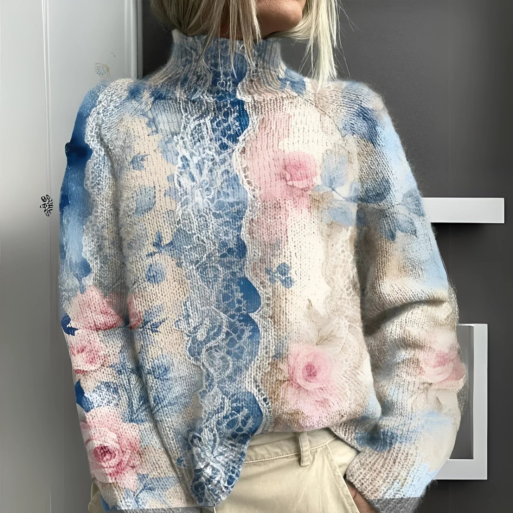 Lara | Suéter com estampa floral elegante