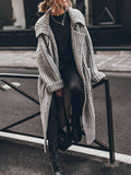 Raquel | Casaco de Malha Comprido Mulher Oversize Lapela