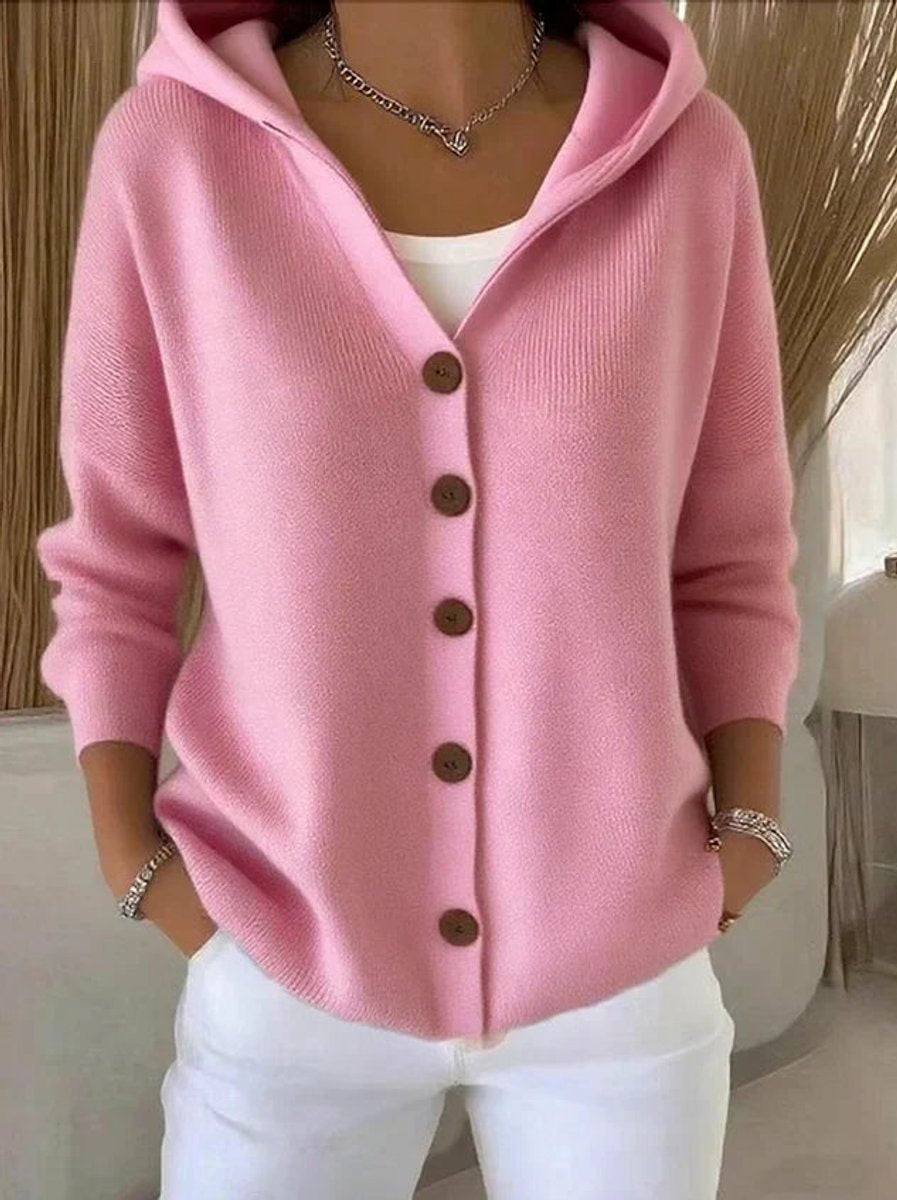 Rita | Cardigan de Malha com Capuz Mulher Fecho de Botões