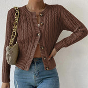 Rita | Casaco de Malha Tricot Mulher Curto Botões