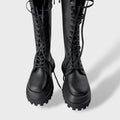 Sandra | Botas Militares Mulher Cano Alto com Atacadores Sola Track