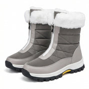 Sara | Botas de Neve Impermeáveis Mulher Forro Pelo Fecho Frontal
