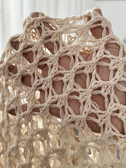 Sara | Casaco de Malha Crochet Mulher Frente Aberta
