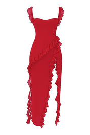 Dalia | Vestido longo com babados