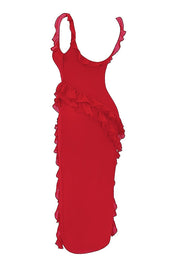 Dalia | Vestido longo com babados