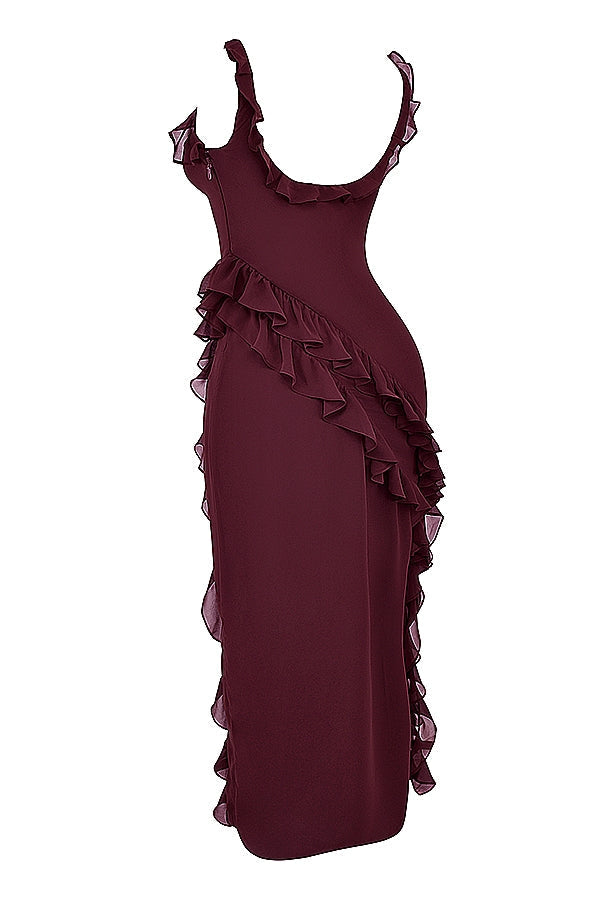 Dalia | Vestido longo com babados