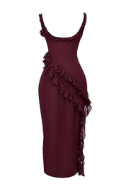 Dalia | Vestido longo com babados