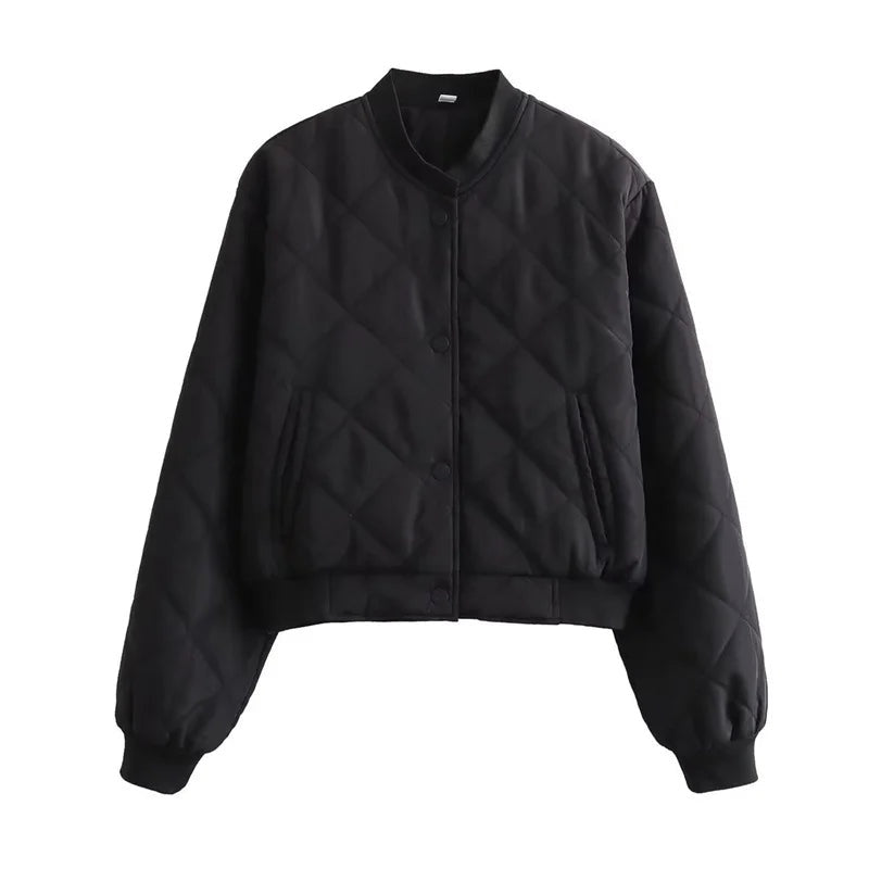 Sílvia | Casaco Bomber Acolchoado Mulher Padrão Diamante