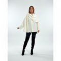 Sílvia | Poncho de Boucle Mulher com Detalhe de Cachecol