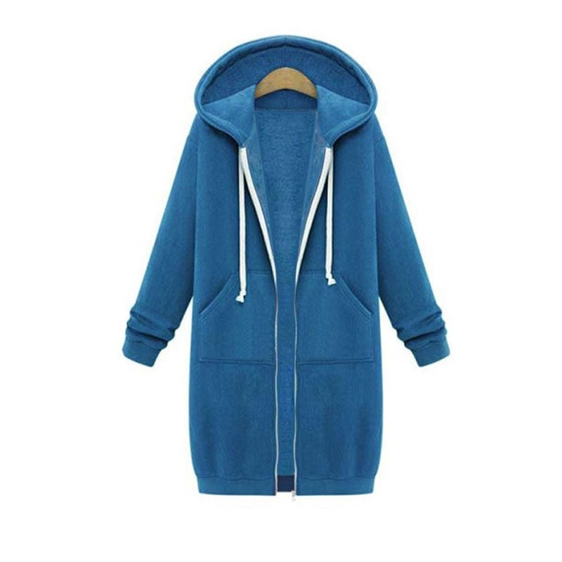 Sílvia | Sweatshirt Mulher com Capuz e Zíper Comprida