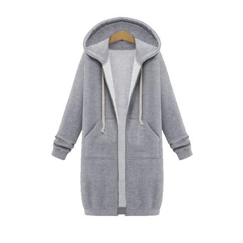 Sílvia | Sweatshirt Mulher com Capuz e Zíper Comprida