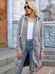 Sílvia | Sweatshirt Mulher com Capuz e Zíper Comprida