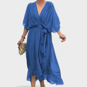Patricia - Vestido com Laço e Detalhes Artesanais