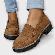 Leonor | Mocassins de Cano Alto em Preto e Bege, do 36 ao 42