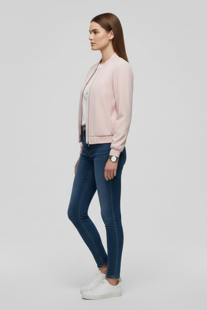 Vera | Bomber Mulher Fecho Frontal Manga Comprida