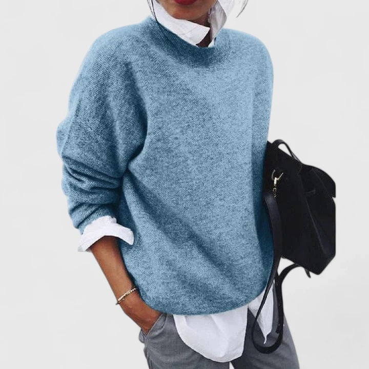 Vera | Camisola de Lã Mulher Gola Redonda Oversize