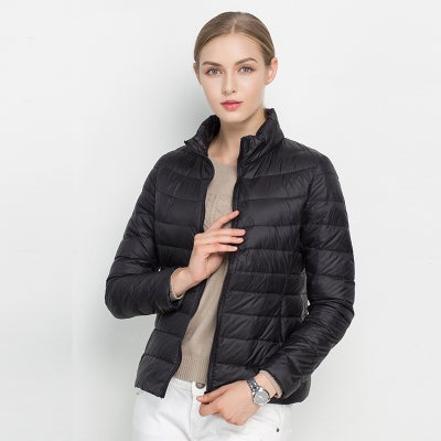 Vera | Casaco Acolchoado de Plumas Mulher Leve Gola Alta