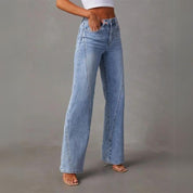 Vera | Jeans Perna Larga Cintura Alta Mulher