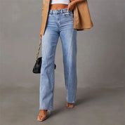 Vera | Jeans Perna Larga Cintura Alta Mulher