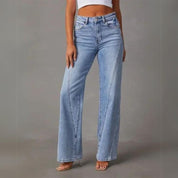Vera | Jeans Perna Larga Cintura Alta Mulher