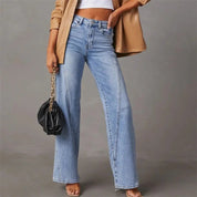 Vera | Jeans Perna Larga Cintura Alta Mulher