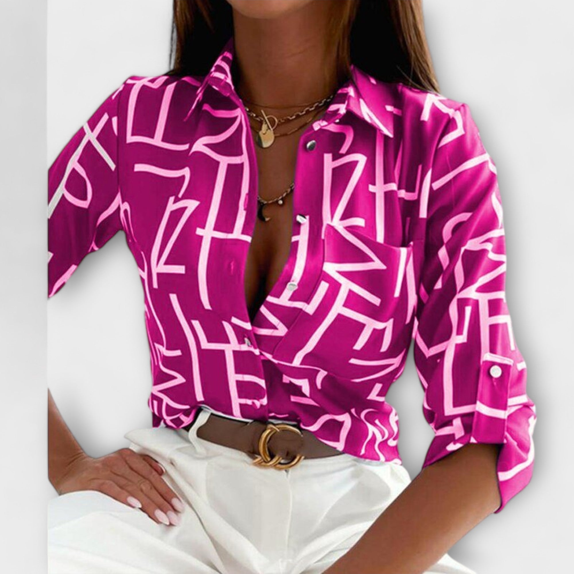 Maria - Blusa com gola clássica