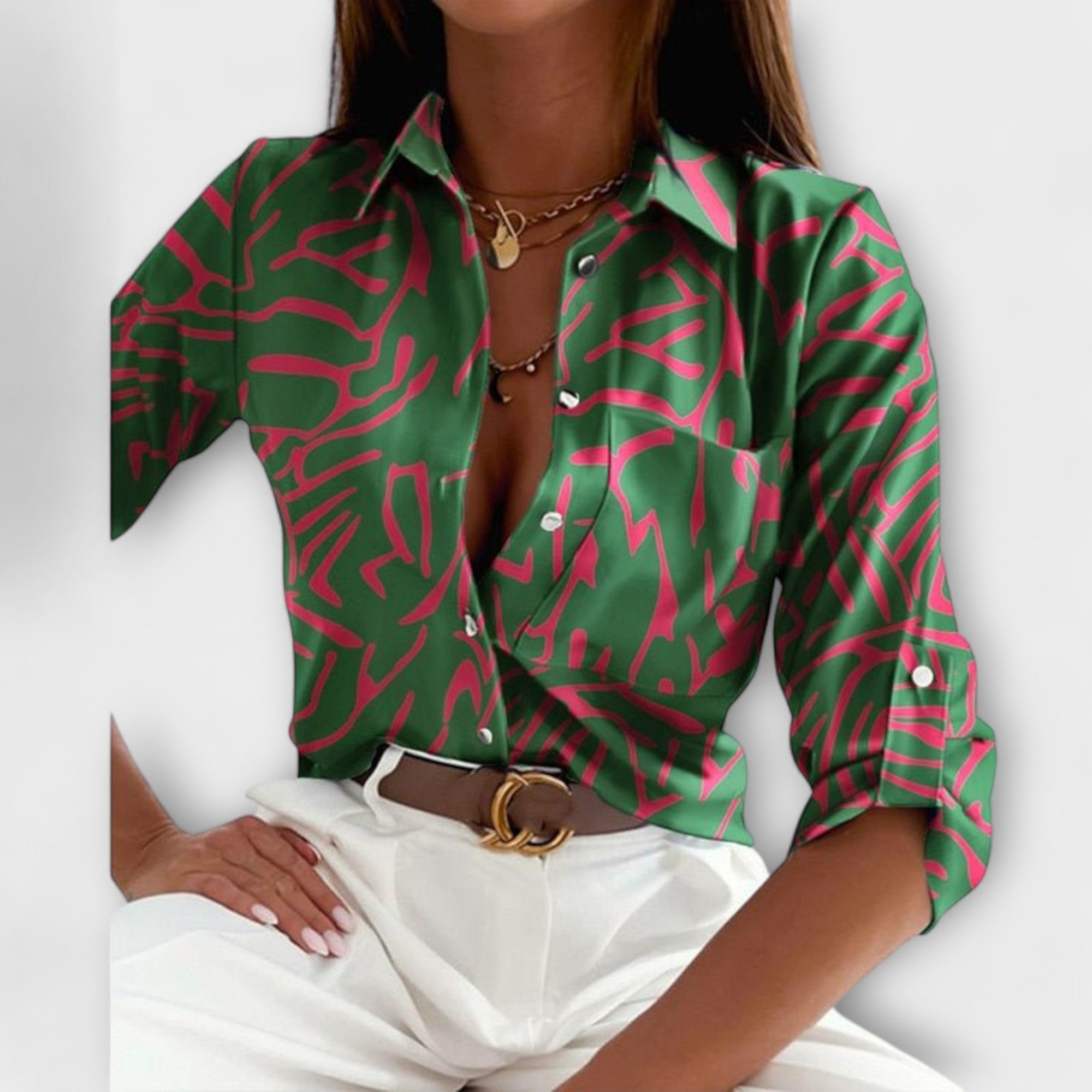 Maria - Blusa com gola clássica