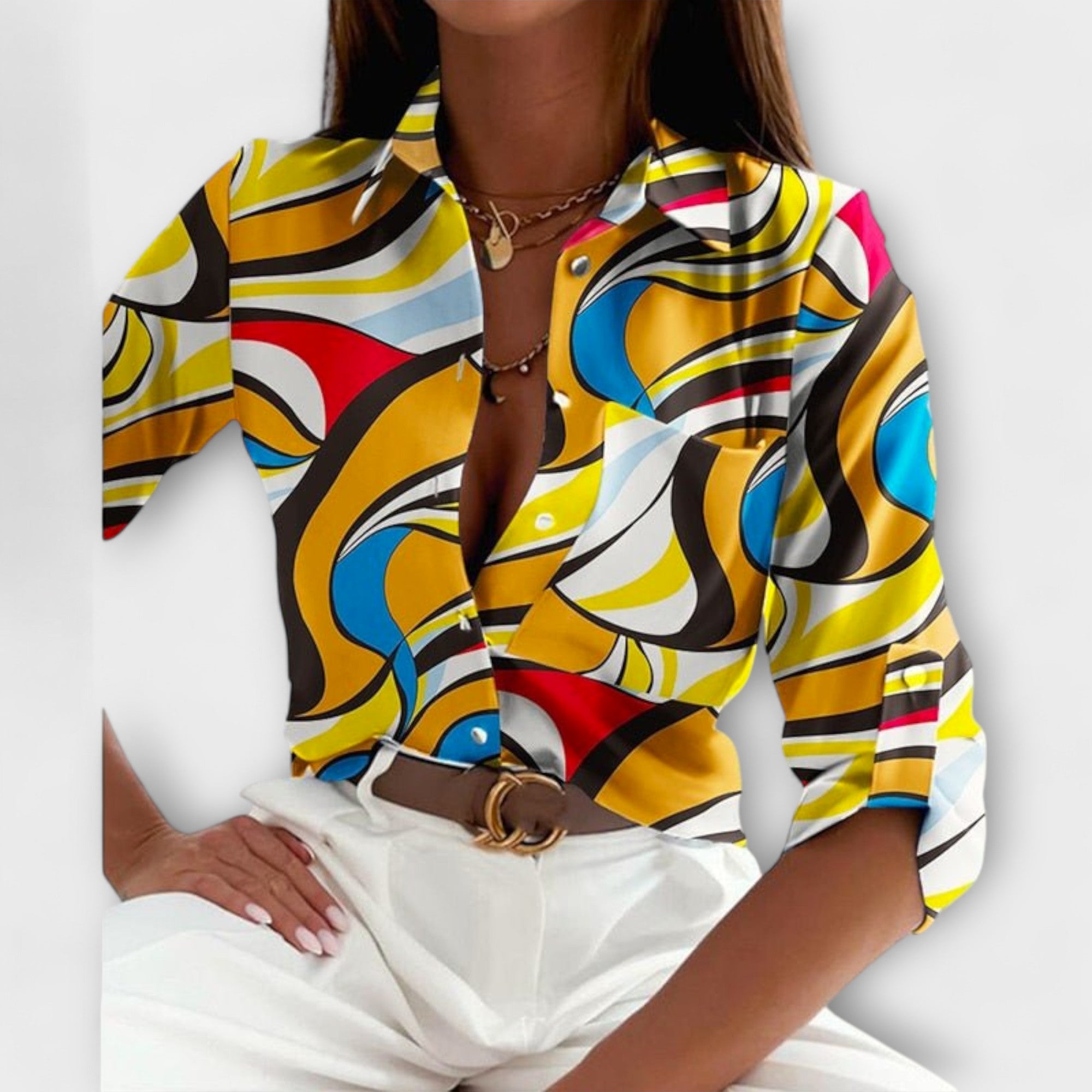 Maria - Blusa com gola clássica