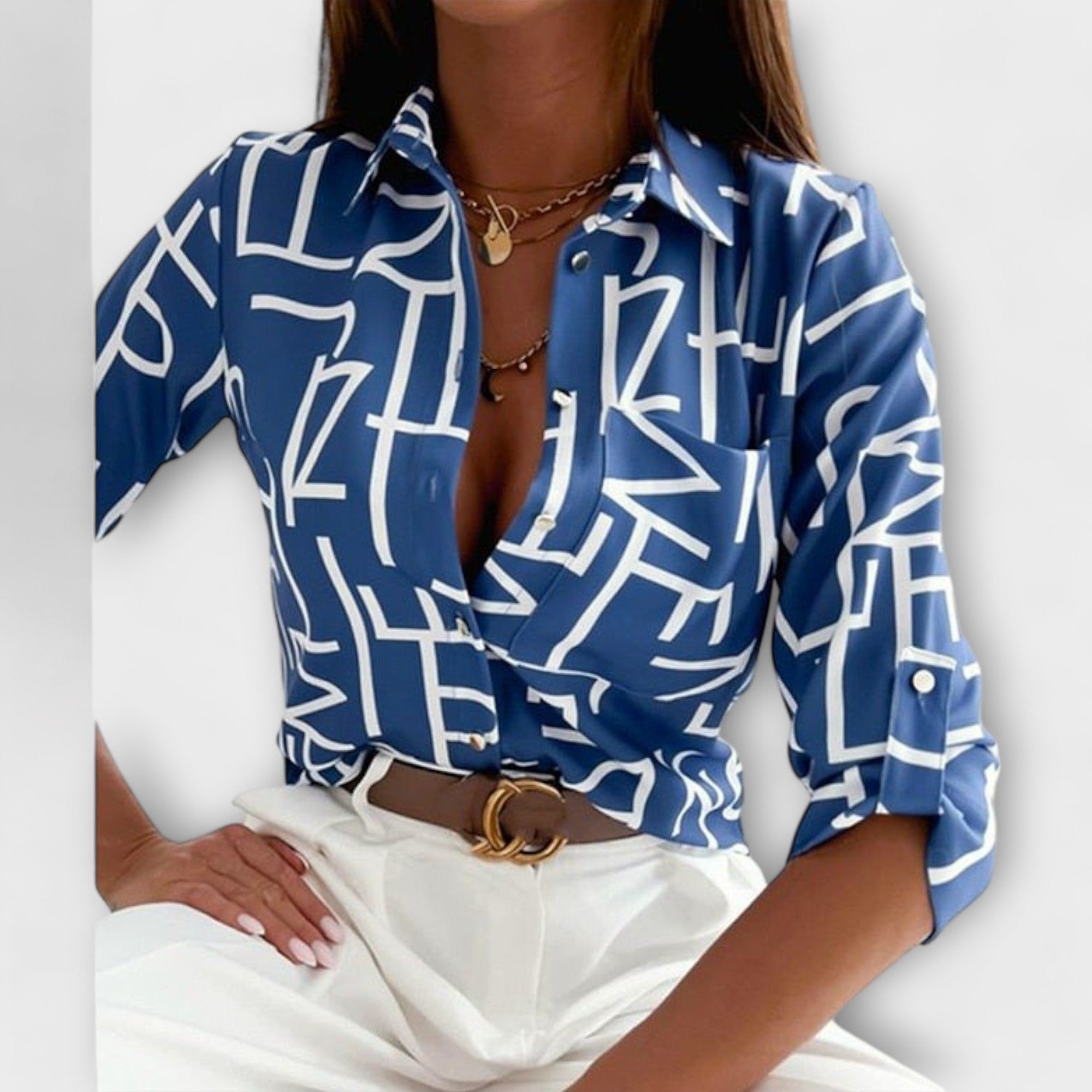 Maria - Blusa com gola clássica
