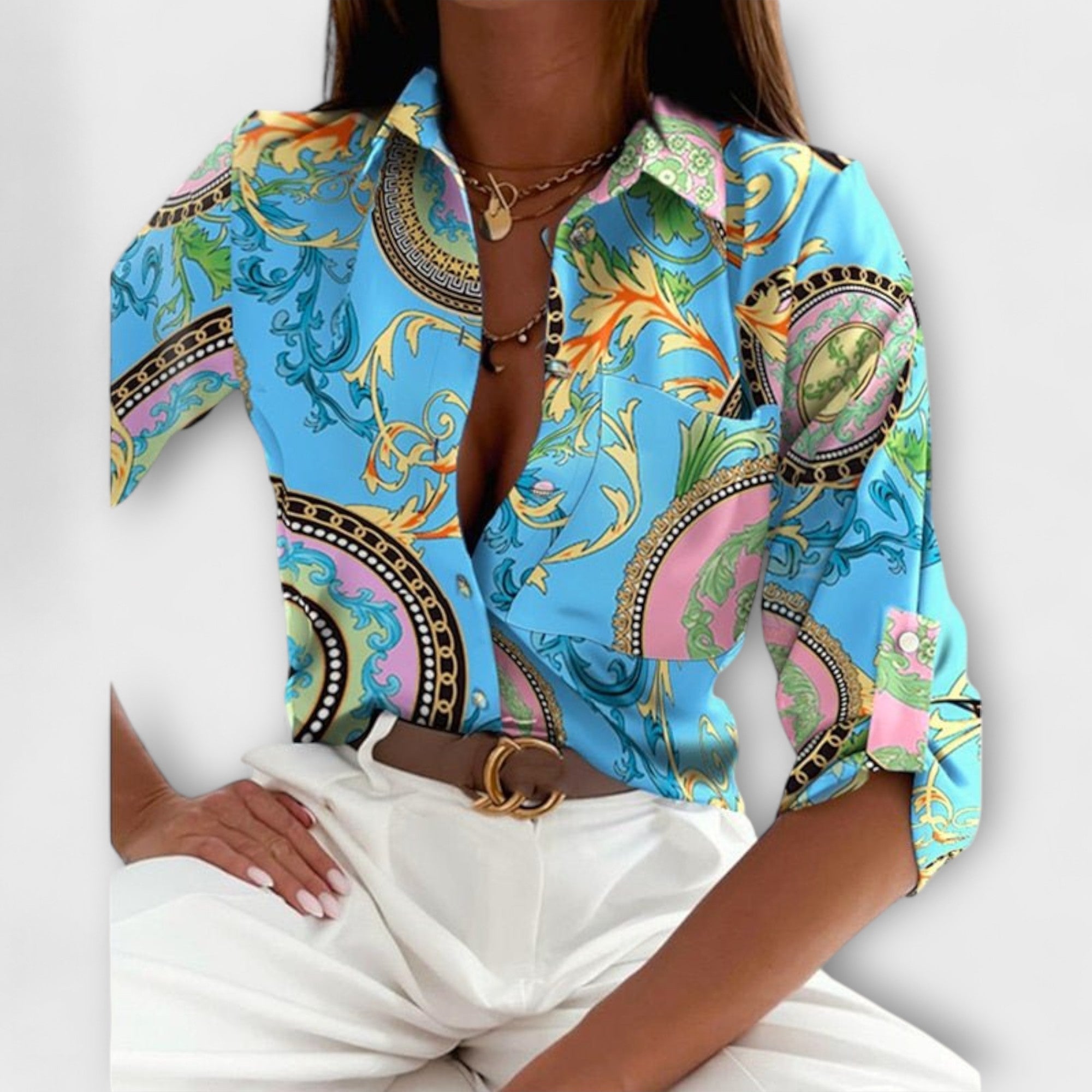 Maria - Blusa com gola clássica